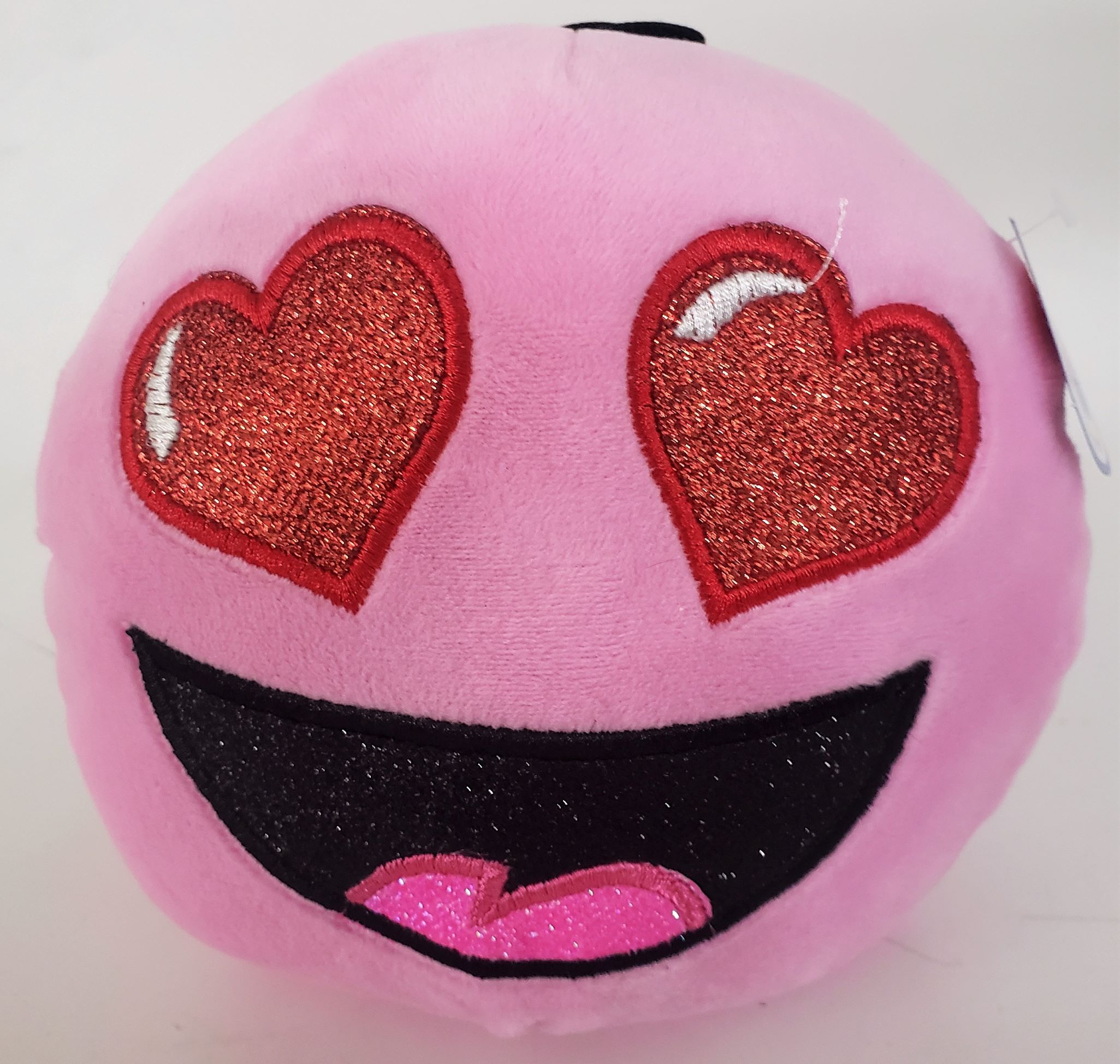 Nanco Smiley Face Plush Emoji Heart Eyes 6 Inch Pink Nokomis