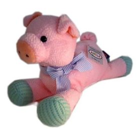 Amela Plush Pig Rattle Pink Chenille 11