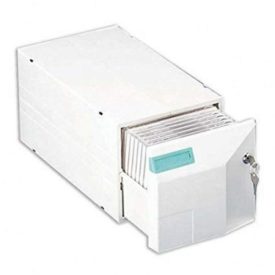 CD Drawer, Holds 20 CD, 6-11/16x12-3/4x5-15/16, Putty, Sold as 1 each