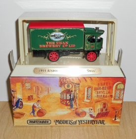 Matchbox Atkinson 1918 Steam Wagon Swan Brewery 1:40 Scale Die Cast Car YGB03