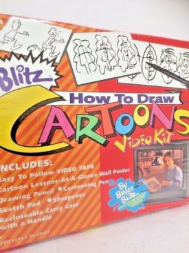 Bruce Blitz How To Draw Cartoons VHS Video Kit
