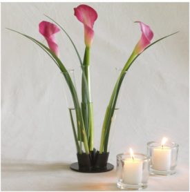 8 Inch Little Botanica Glass Flower Vase w/ Stand