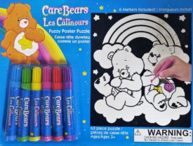 Care Bears Fuzzy Poster Puzzle "Fuzzy Friends" 6 Markers Included