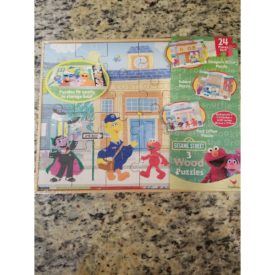 2012 Sesame Street 3 Pack Wood Memory Match Games in Wood Storage Box by Cardinal