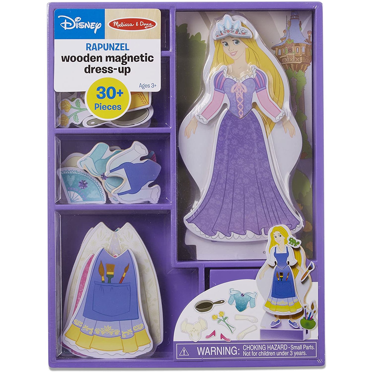 Melissa & Doug Disney Rapunzel DressUp Wooden Doll Pretend