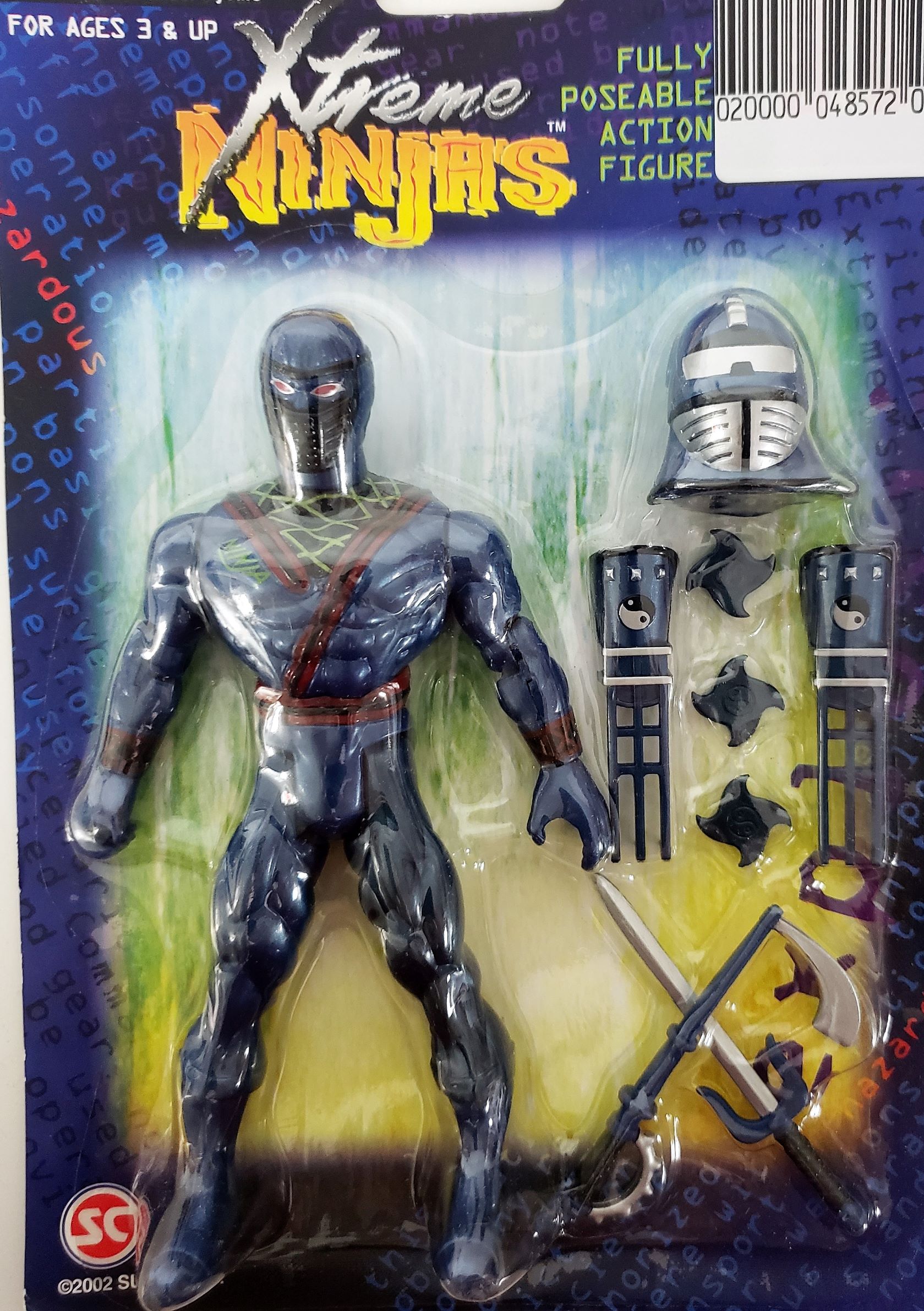 Sunco Ltd Extreme Ninjas Fully Poseable Action Figure 6" Blue