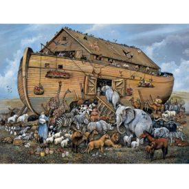 Bits and Pieces - 500 Piece Jigsaw Puzzle for Adults - Noahs Ark - 500 pc Boat and Animals Jigsaw by Artist Ruane Manning