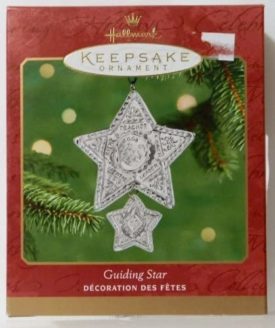 Pewter GUIDING STAR Hallmark Keepsake Ornament 2001 Double Stars Teacher Student
