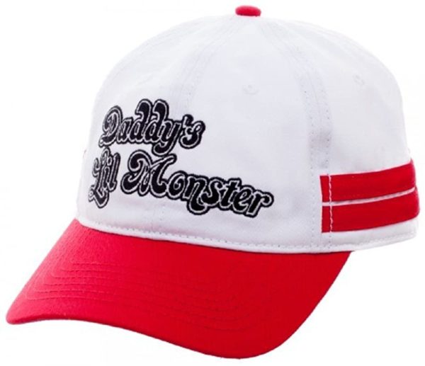 Bioworld Suicide Squad Daddys Lil Monster Adjustable Adult Baseball Cap Hat Snapback Curved Bill White