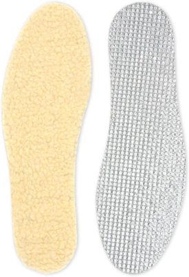 Skyfoot’s Wool Insole, 3 Layers Winter Heated Insole Cold Weather Warm Inserts for Men and Women (Beige)