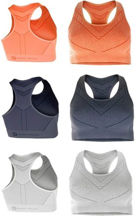 Crivit New Fitness Ladies Pack of 1 Gym Yoga Running Sports Bra Natural Evolution Size Medium 42/44 (Blue)