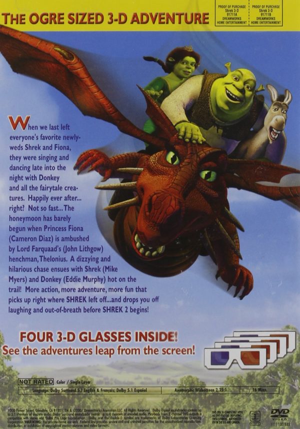 Shrek 3-D All New Adventure! W/ Four 3-D Glasses (DVD) - Image 3