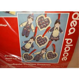 Mary Maxim Exclusive Needlecraft Kit Ornaments Amish Folk Art No. 37368