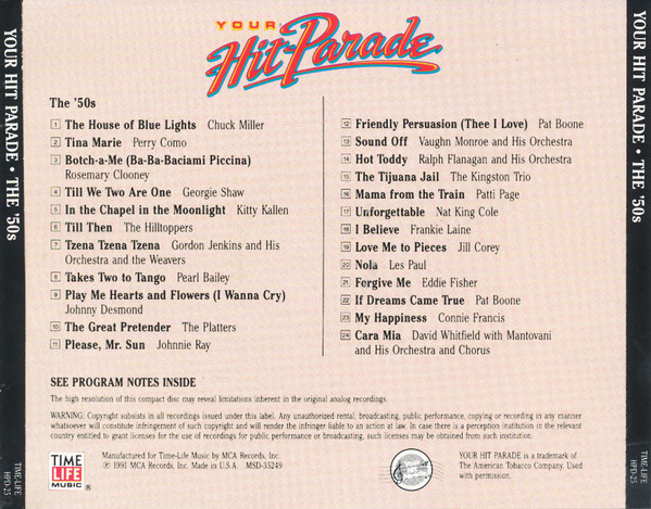 Your Hit Parade - The '50s (Music CD) - Image 3