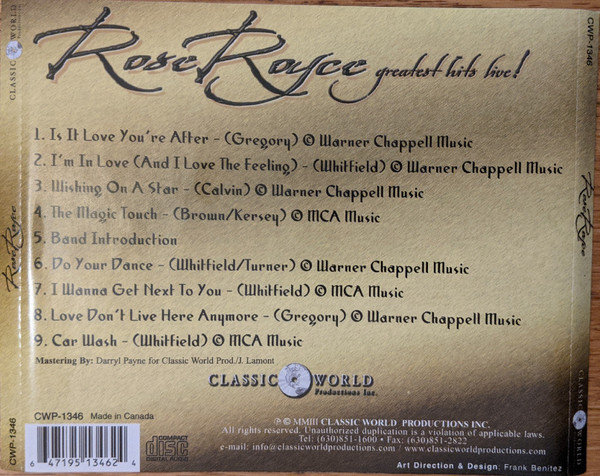 Greatest Hits Live! (Music CD) - Image 3