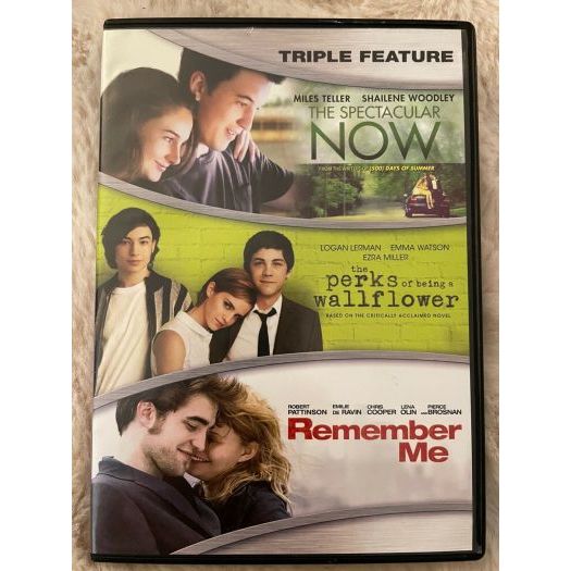 3 Movies: The Spectacular Now / The Perks of Being a Wallflower / Remember Me (DVD)
