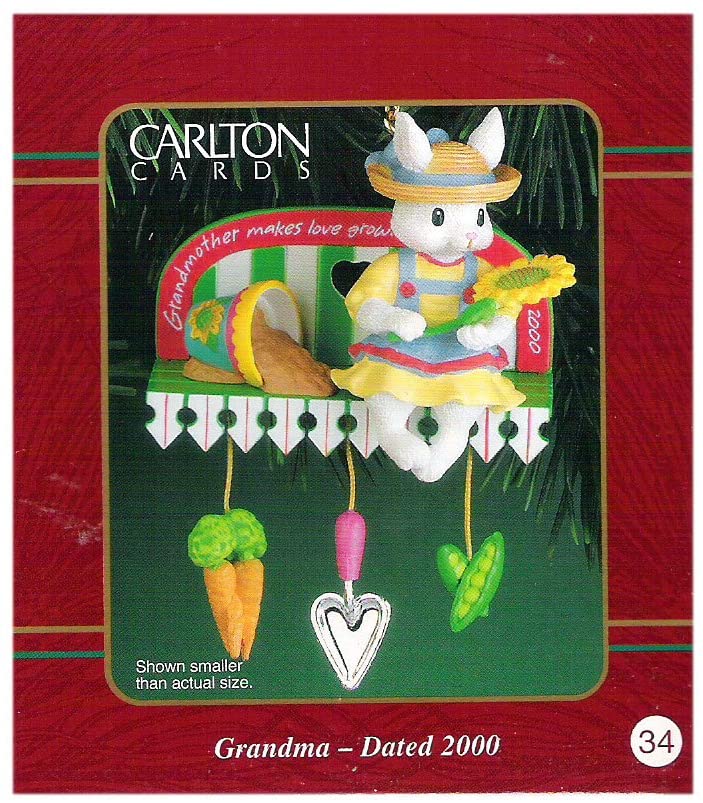 Carlton Cards Heirloom Ornament Grandma Dated 2000