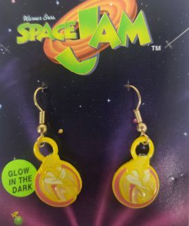 Starline Space Jam  Looney Tunes Pierced Earrings Bugs Bunny Sexy Girlfriend Lola Glow In the Dark