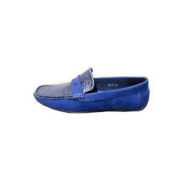 Sedagatti Mens Luxury Casual Blue Suede Slip-on Penny Loafer Shoes Size: 8