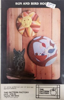 Vintage The Pattern Factory Sun and Bird Hoops Quilted Applique Patterns
