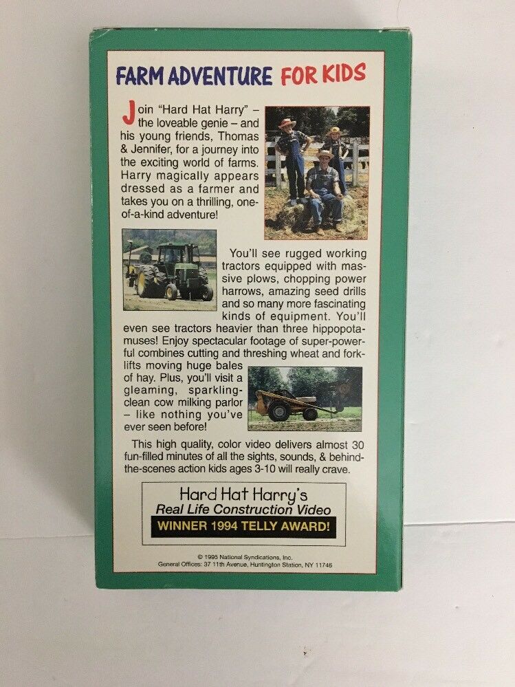 Hard Hat Harry's Farm Life Adventures (VHS Tape) Nokomis
