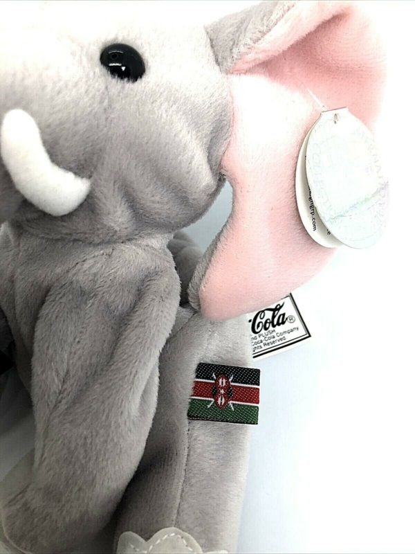 1999 Coca-Cola International KENYA - KLOMP The ELEPHANT Bean Bag Plush 5.5" - Image 3