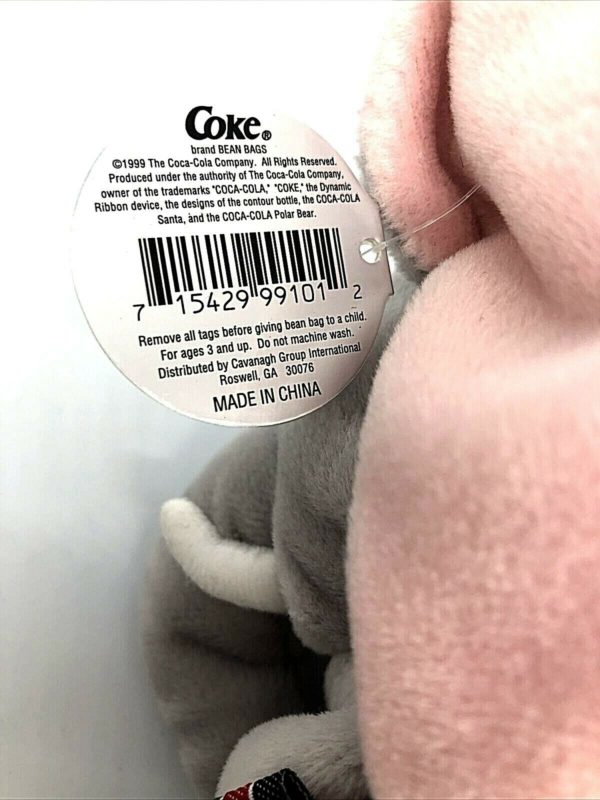 1999 Coca-Cola International KENYA - KLOMP The ELEPHANT Bean Bag Plush 5.5" - Image 6