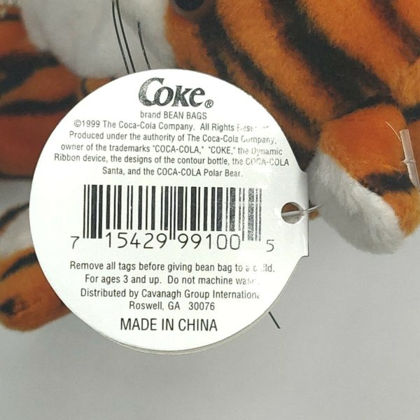 1999 Coca-Cola International INDIA - CURRY The TIGER Bean Bag Plush 5.5" - Image 4