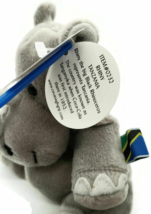 1999 Coca-Cola International TANZANIA - RHINY The RHINO Bean Bag Plush 5.5" - Image 6