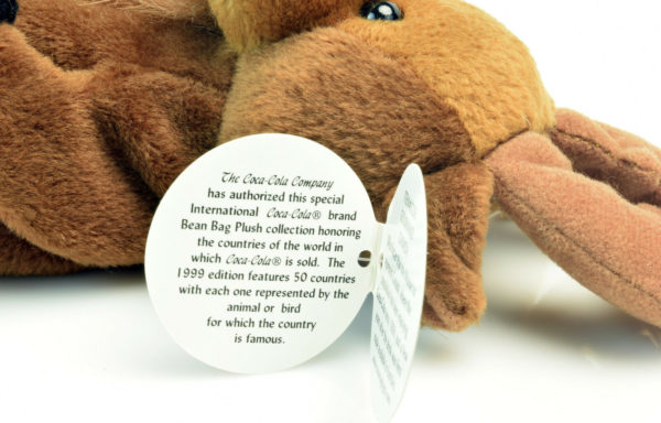1999 Coca-Cola International CANADA - GOURMAND THE MOOSE Bean Bag Plush 5.5" - Image 6