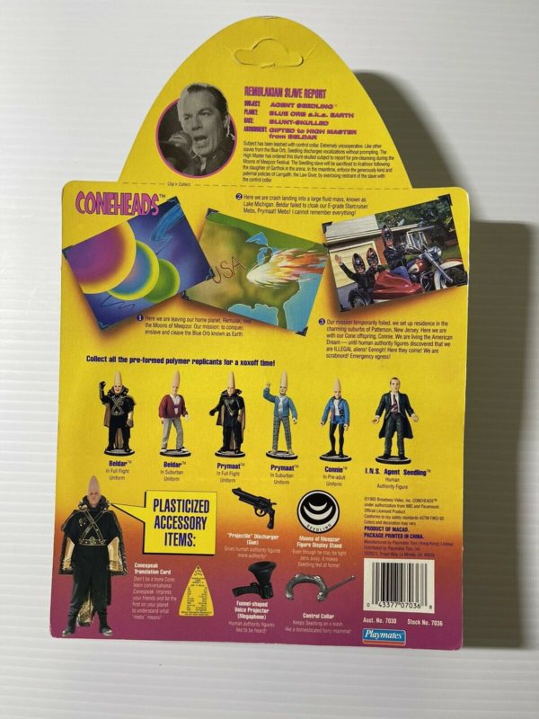 Vintage 1993 Playmates ConeHeads Action Figure - INS Agent Seedling - Image 3