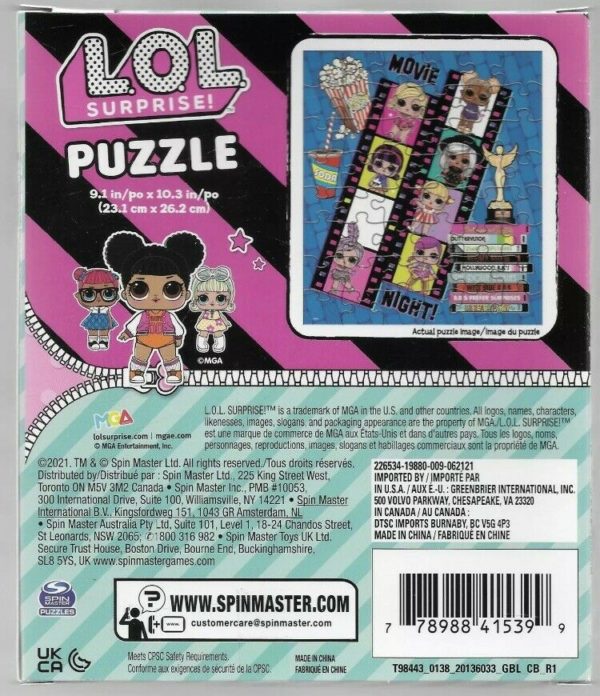 L.O.L. Surprise! Movie 48 Piece Jigsaw Puzzle 9" x 10" Ages 6+ - Image 3