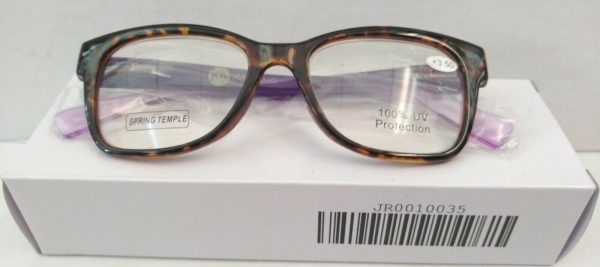 Joy Mangano Shades Reading Glasses +3.50 readers Tortoise/Purple