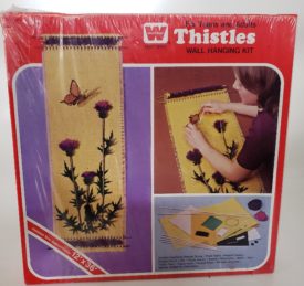 Vintage 1973 Whitman Craft Series Thistles Burlap Wall Hanging Kit No. 4960