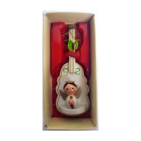 Russ Berrie Vintage Country Antique Ornament Wooden Cello/Double Bass Angel