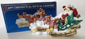 Vintage 1997 Happy Christmas To All And To All A Good Night Figurine - Clement C. Moore Poem