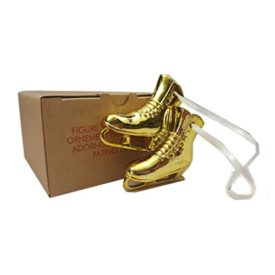 Avon Goldtone Figure Skates Ice Skating Ornament (2015 Collection)