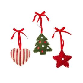 Avon Vintage Inspired Heart Tree Star Ornament Set of 3