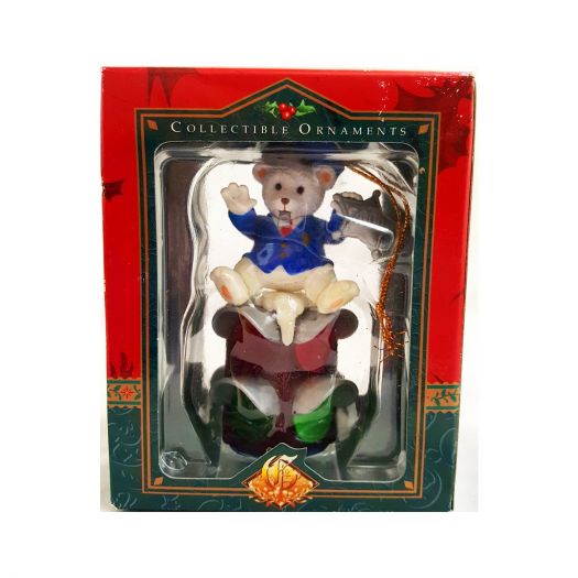 Teddy Bear Traffic Cop Ornament by Trevco Trading