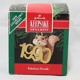 Hallmark Ornament 1990 Fabulous Decade Features a Squirrel