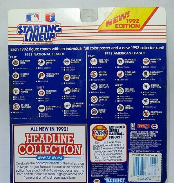 1992 Starting Lineup Bo Jackson Chicago White Sox Figure, Card, and Poster - Image 5
