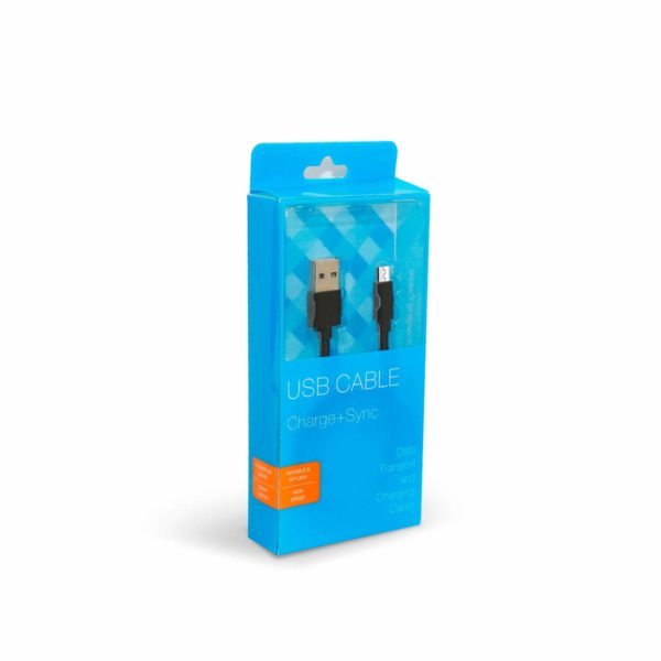 Reiko 3.3FT Metal Connector & Nylon Braided Micro USB 2.0 Data Cable in Black - Image 5