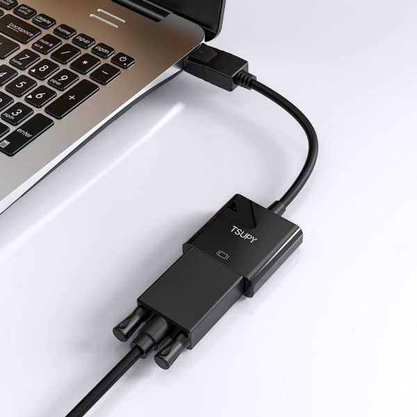 DisplayPort to VGA Adapter, TSUPY DP to VGA Converter Male to Female DP VGA Gold Plated Adapters Compatible with Computer,Laptop,Monitor,Projector,HDTV and More - Image 3