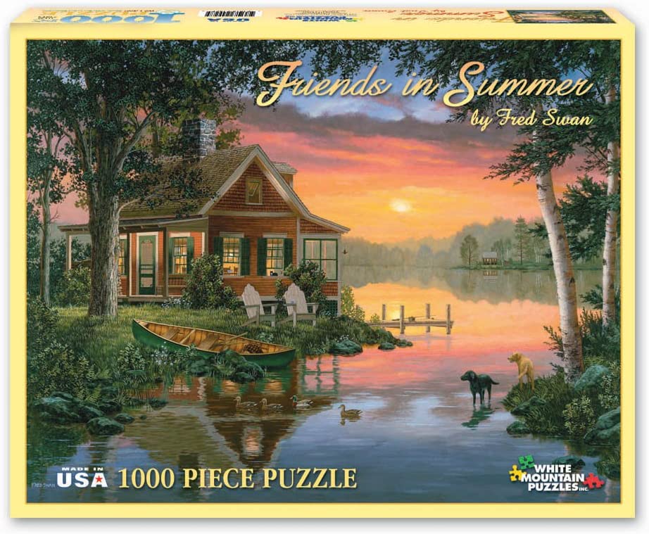 White Mountain Puzzles Friends in Summer - 1000 Piece Jigsaw Puzzle - Image 4