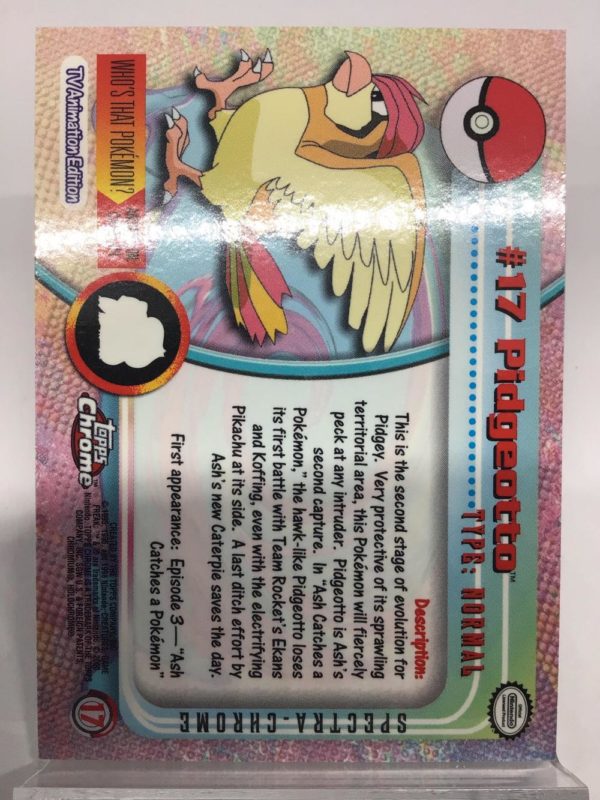 Near Mint Pidgeotto Topps Chrome Pokemon Card - Image 3