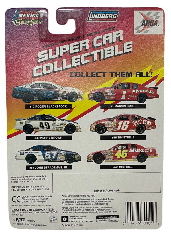 1997 Lindberg American Racing Series 1 Limited Edition ARCA #46 Bob Hill 1/64 Scale Diecast - Image 3