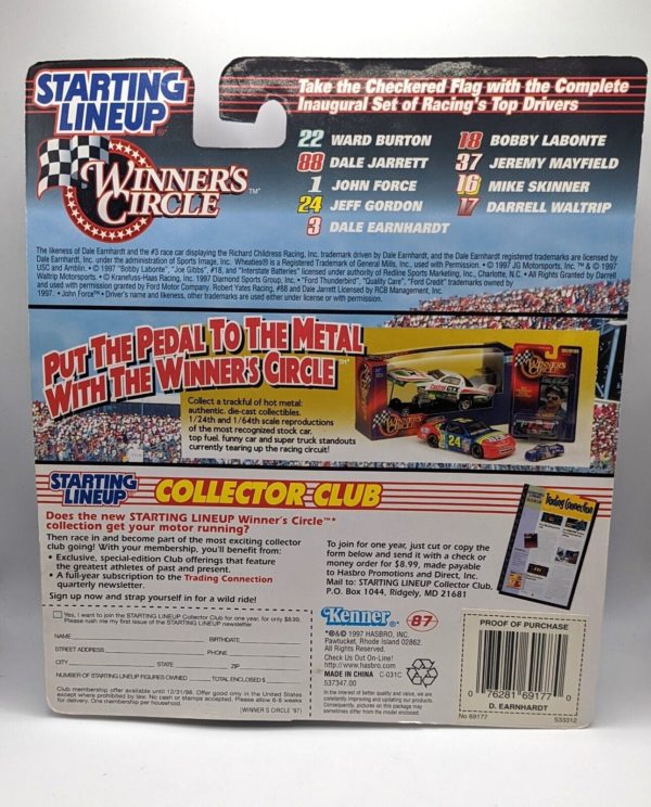 1997 Starting Lineup Dale Earnhardt Racing Winner's Circle Action Figure - Image 3