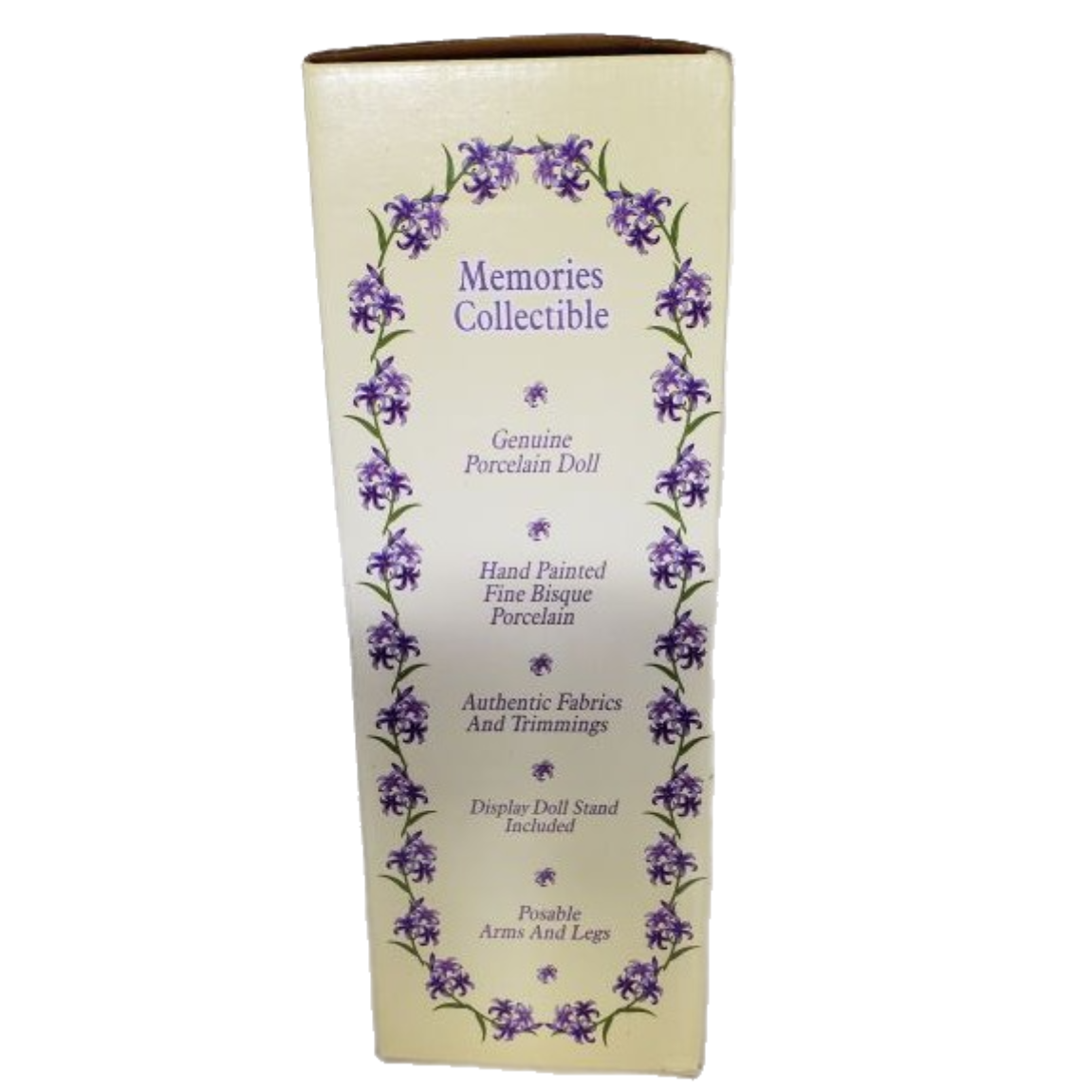 Vintage 1999 Collectible Memories Porcelain Doll 11" Mauve Rose Prairie Dress, Strawberry Blonde, Blue Eyes - Image 4
