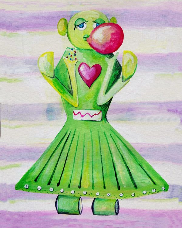 Cici Art Factory Wall Art, Poppy Loves Bubblegum, Small