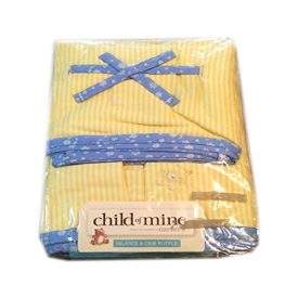 Carters Child of Mine Valance and Crib Ruffle Yellow Blue 2 Piece Set